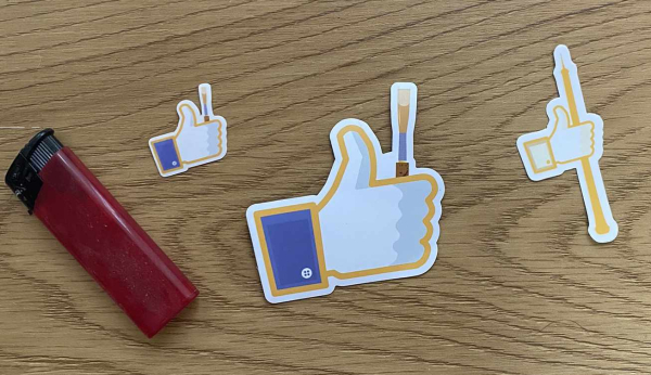 facebook Hand Sticker